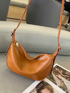 Leather fashionable one-shoulder bag, shoulder bag, genuine leather, city style