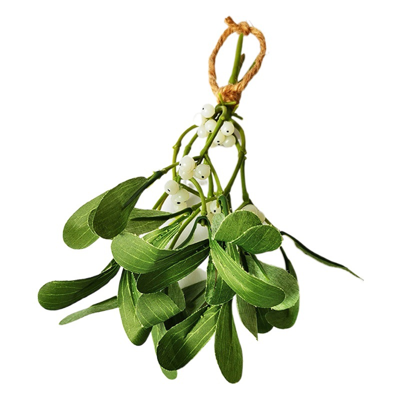Fuente de la fábrica simulación planta verde simulación muérdago hogar decoraciones de la boda adornos colgantes de pared muérdago