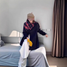 2025新款时尚爆款潮流感修身塑形围巾款高级感羊毛大衣女双面羊绒