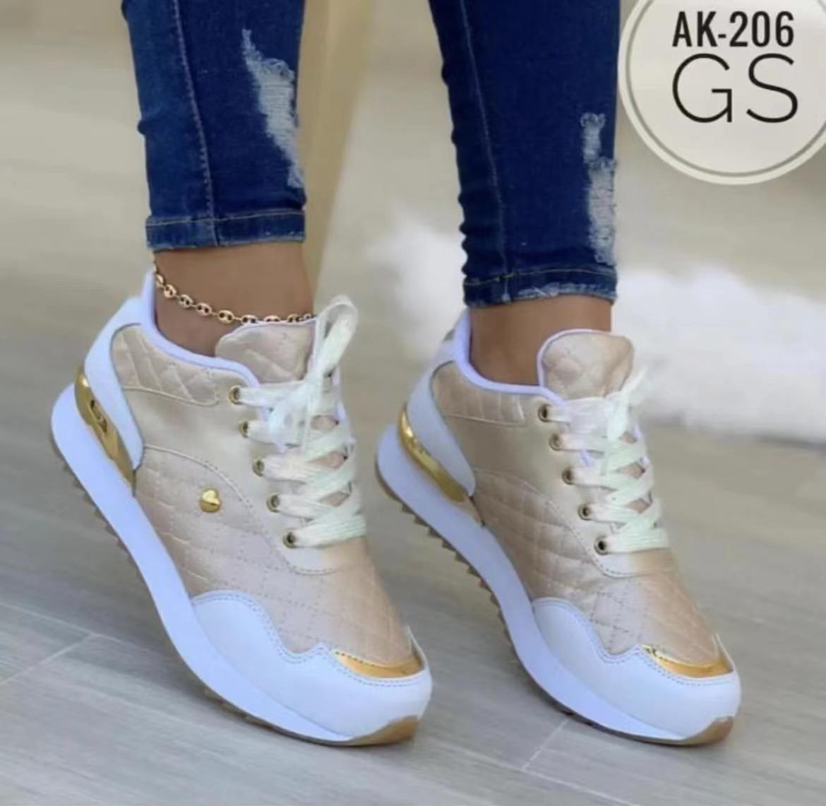 AliExpress comercio transfronterizo zapatillas deportivas con cordones de talla grande para mujer, verano 2022, nuevas zapatillas casuales versátiles para mujer, en stock.