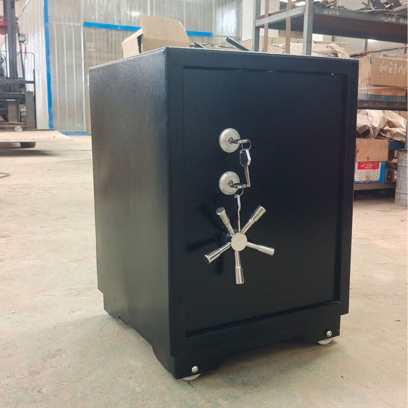 Heavy-Duty Fireproof Safe, Anti-Theft Safe with Mechanical Key, Double Lock, Thick Steel Plate, 126kg Fire and Theft Resistant