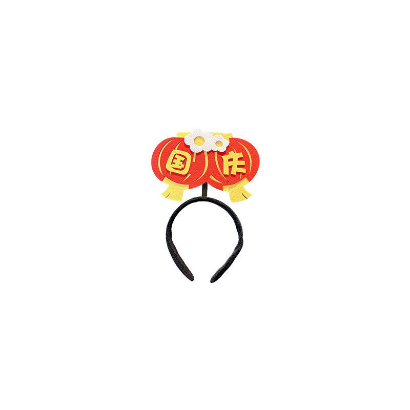 儿童国庆五星红旗发箍女童发夹头饰中国红小女孩可爱头箍发饰批发|undefined