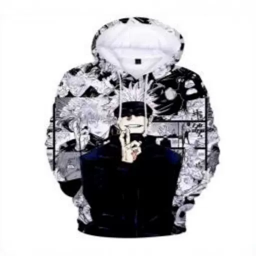 新款潮流男女机车动漫男士加大码套头卫衣拉链卫衣