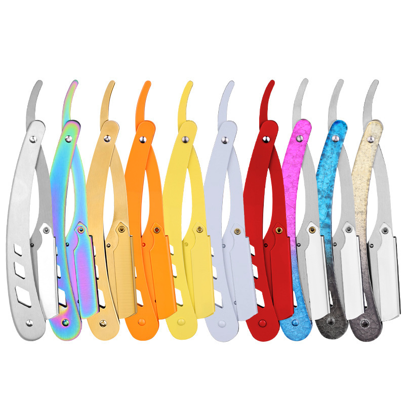 Stainless Steel Razor Manual Shaving and Eyebrow Trimming Razor Holder for Home and Commercial Use Foldable Retro Old-Fashioned Razor Stainless Steel Razor Manual Shaving and Eyebrow Trimming Razor Holder for Home and Commercial Use Foldable Retro Old-Fashioned Razor