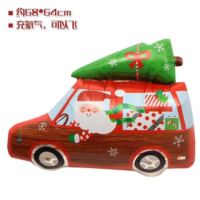 Tienda ventana Decoración Accesorios juguete globo Navidad caramelo muleta ancianos muñeco de nieve árbol de Navidad globo foto