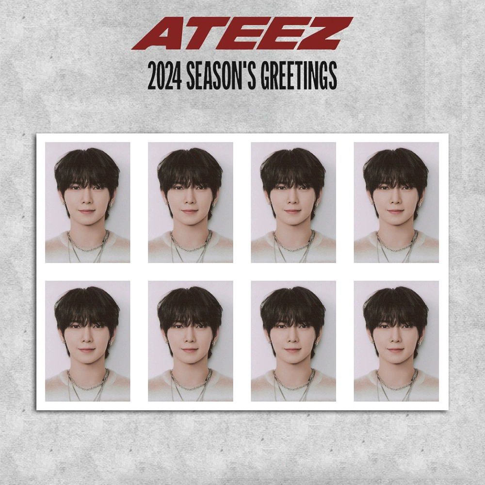 ATEEZ 2024 SEASON'S GREETINGS периферийные ID-фото фотографии размером один дюйм Фотографии календаря на стол
