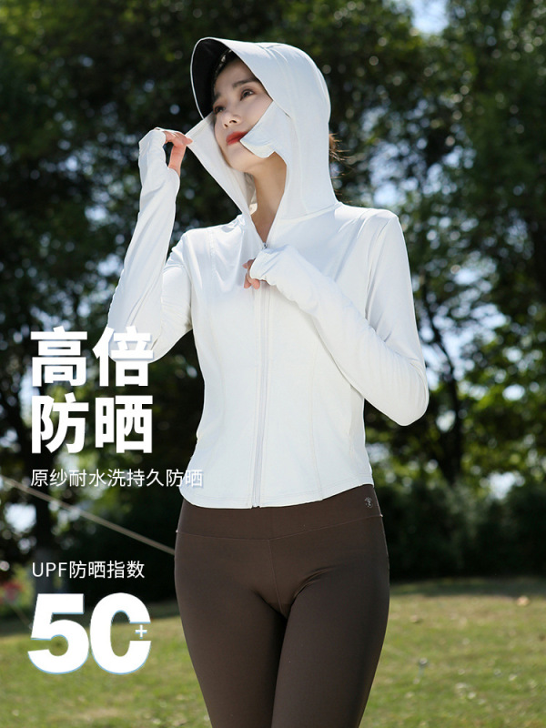 Moxun ロマンチックなスリム日焼け防止服女性のための夏 2025 新しいスタイル小さなウエストアイスシルクタイトなショート日焼け防止服ジャケット|undefined