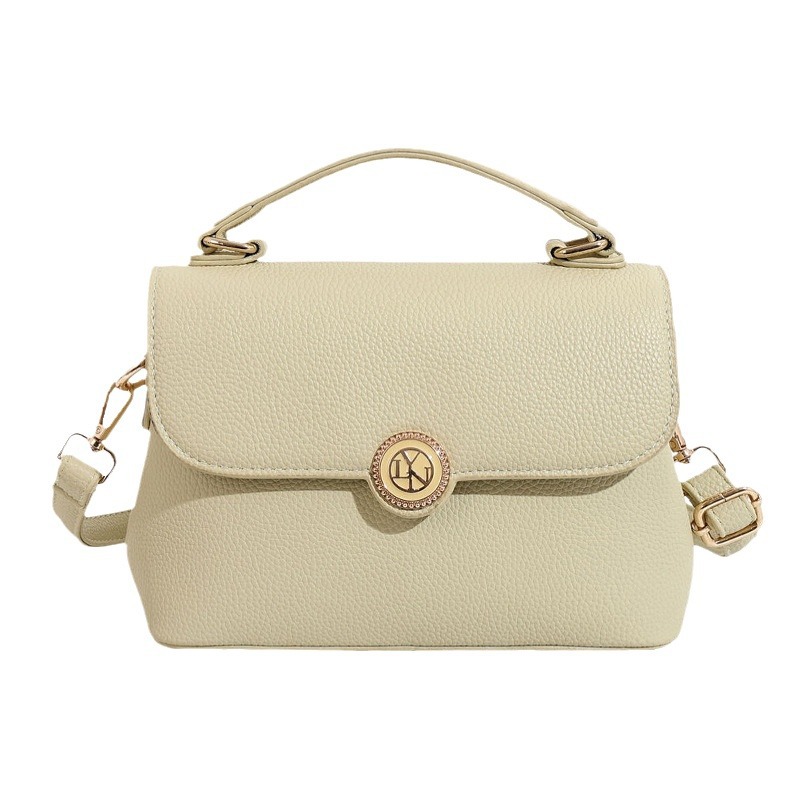 Bolso mujer 2024 nueva textura de moda color sólido bolso de hombro simple estilo occidental color caramelo bolso de mensajero de viaje de viaje