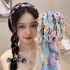 韓布芸砕花真珠シフォンのカチューシャ