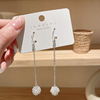 Retro fashionable small earrings with tassels, design silver needle, wholesale