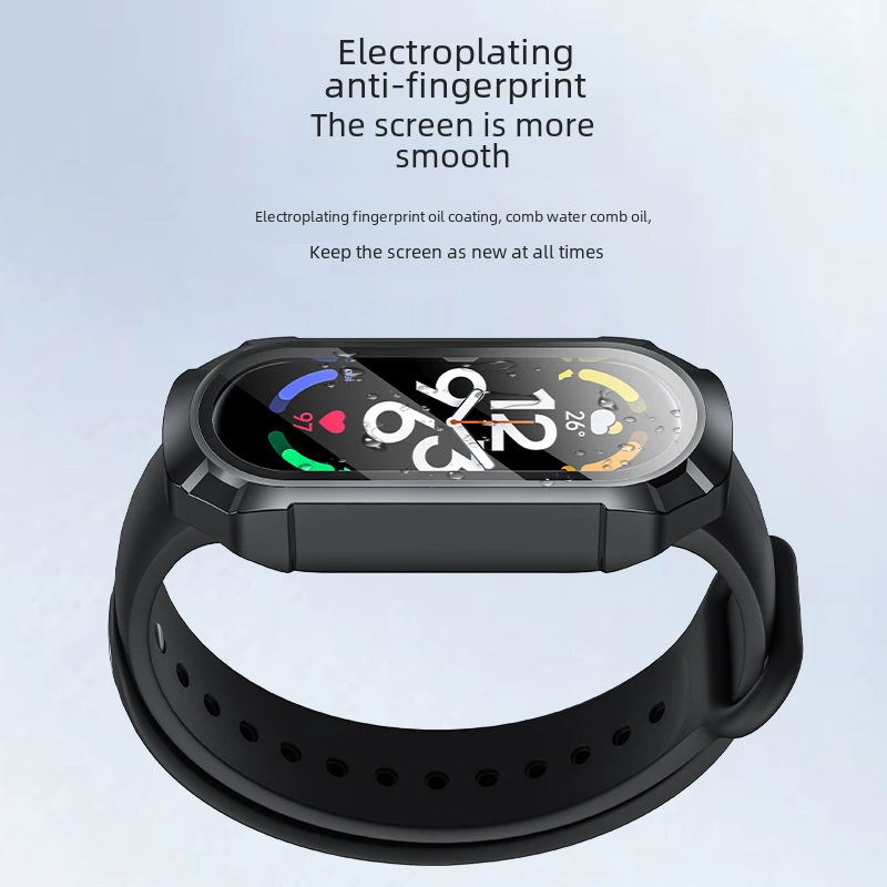 Защитный чехол и защитная пленка (Xiaomi Mi Band 9/8/7/6/5/4), броня или простой корпус из ПК, закалённая плёнка