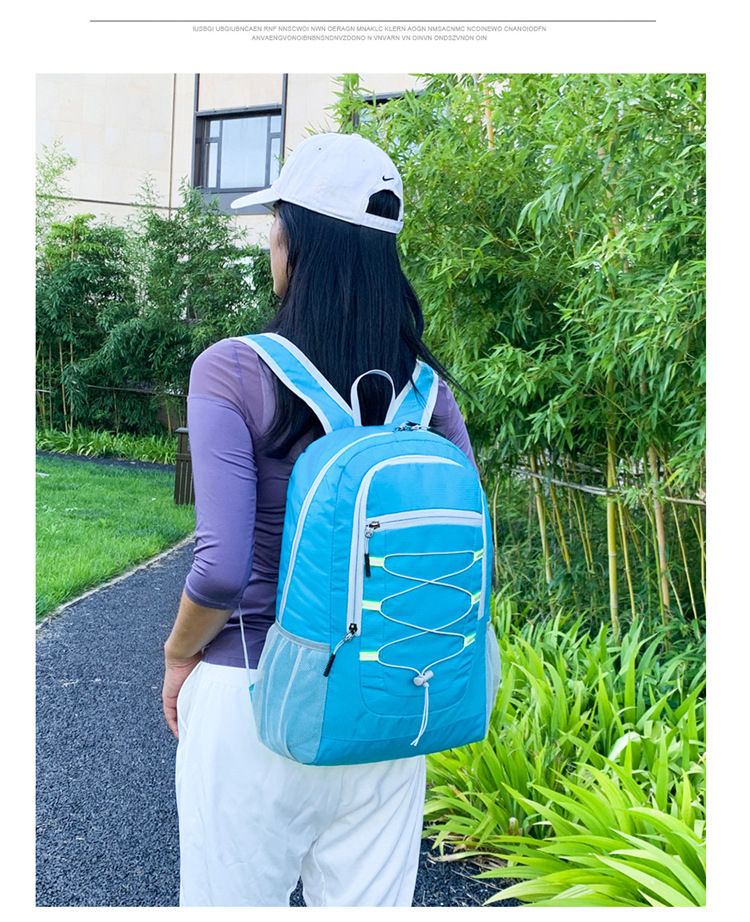 Hiking Backpack Backpack Solid Color Pattern Fashion Solid Color Pillow Shape Zipper Functional Backpack