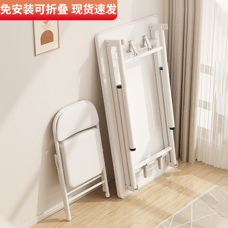 Mesa plegable para comer, dormitorio de alquiler, escritorio para computadora, escritorio para niña, escritorio plegable para hogar, escritorio de aprendizaje simple