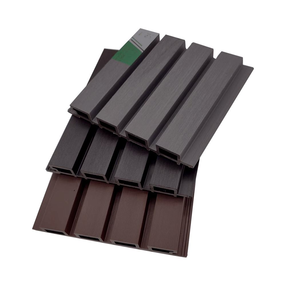 Tablero de madera-plástico co-extruido de segunda generación Tablero DE LA Gran Muralla 219*26 tablero de rejilla cóncavo convexo decoración del hogar tablero de pared interior al aire libre anticorrosión Madera