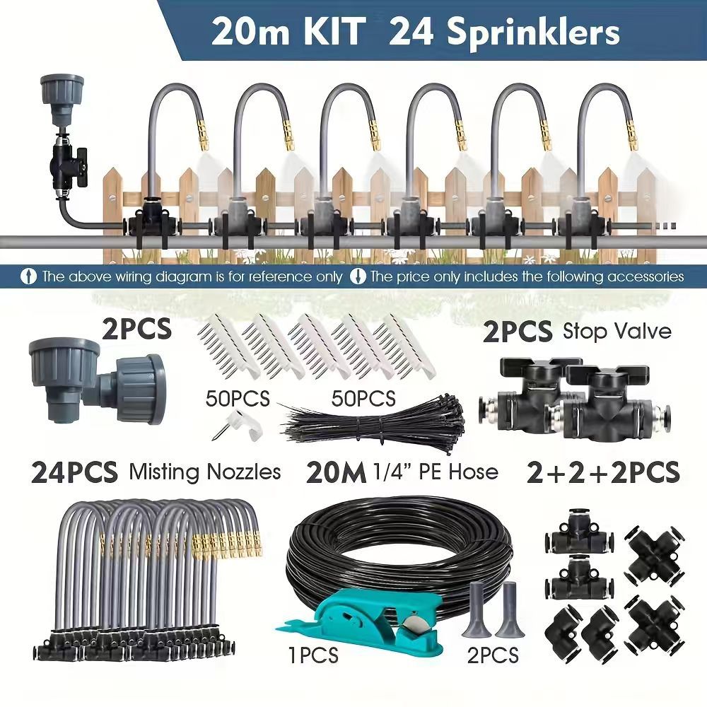 Atomizing Universal Irrigation Cooling Humidification For Watering Flowers, Greenhouse Sprinkler, Adjustable Spray_voghion.com