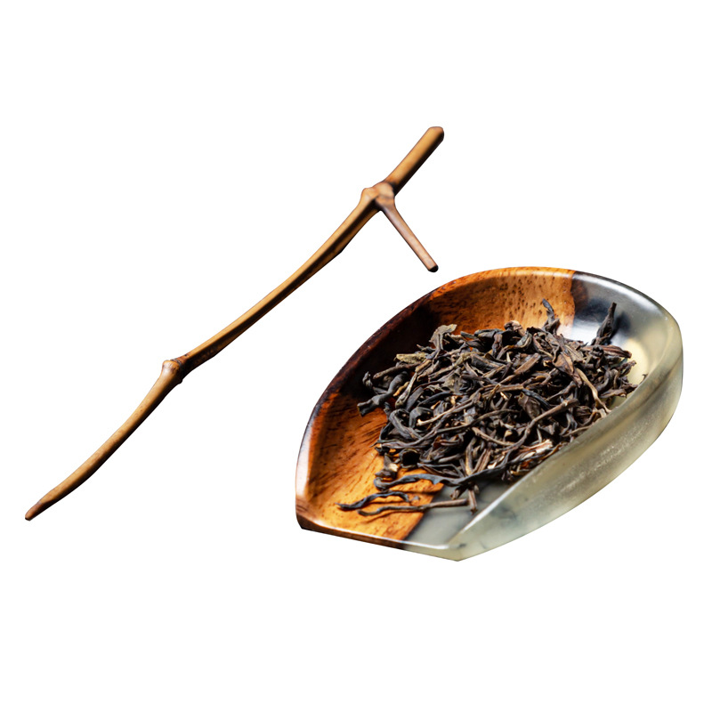Nuevo norteamericano negro de nuez té tres piezas juego de té kung fu té accesorios de madera sólida té cucharas de té despertador de té