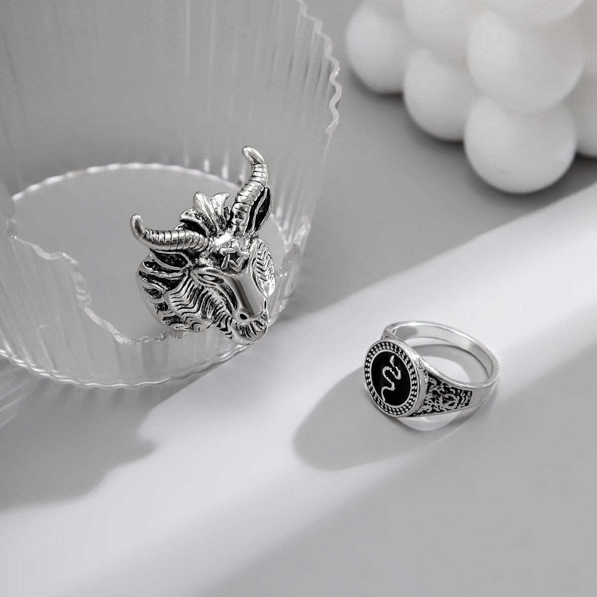 Fashion Snake Alloy Menu0027S Rings 2 Pieces