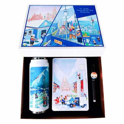 Corporate personal business gift set customized with pictures, employee induction gift box, holiday event souvenir
