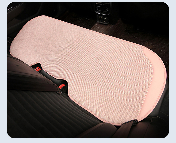 Car Seat Cushion, Universal for All Seasons, Three-Piece Set, Single-Piece Seat Cushion, Cotton and Linen, Breathable, Non-Slip, Wear-Resistant, Car Seat Cushion