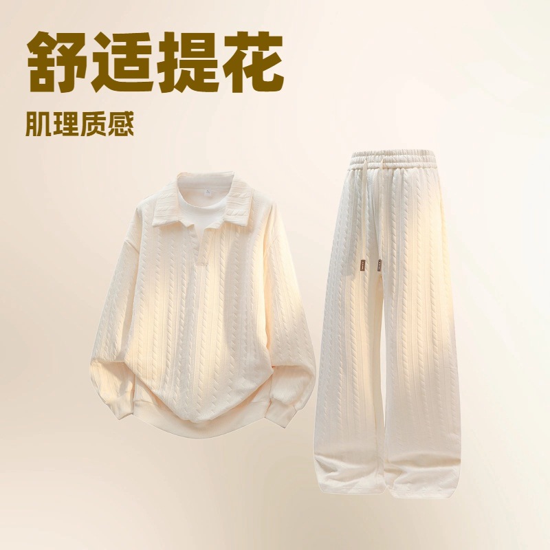 外贸批发运动服套装男春秋季时尚休闲男装一套搭配帅气情侣款卫衣