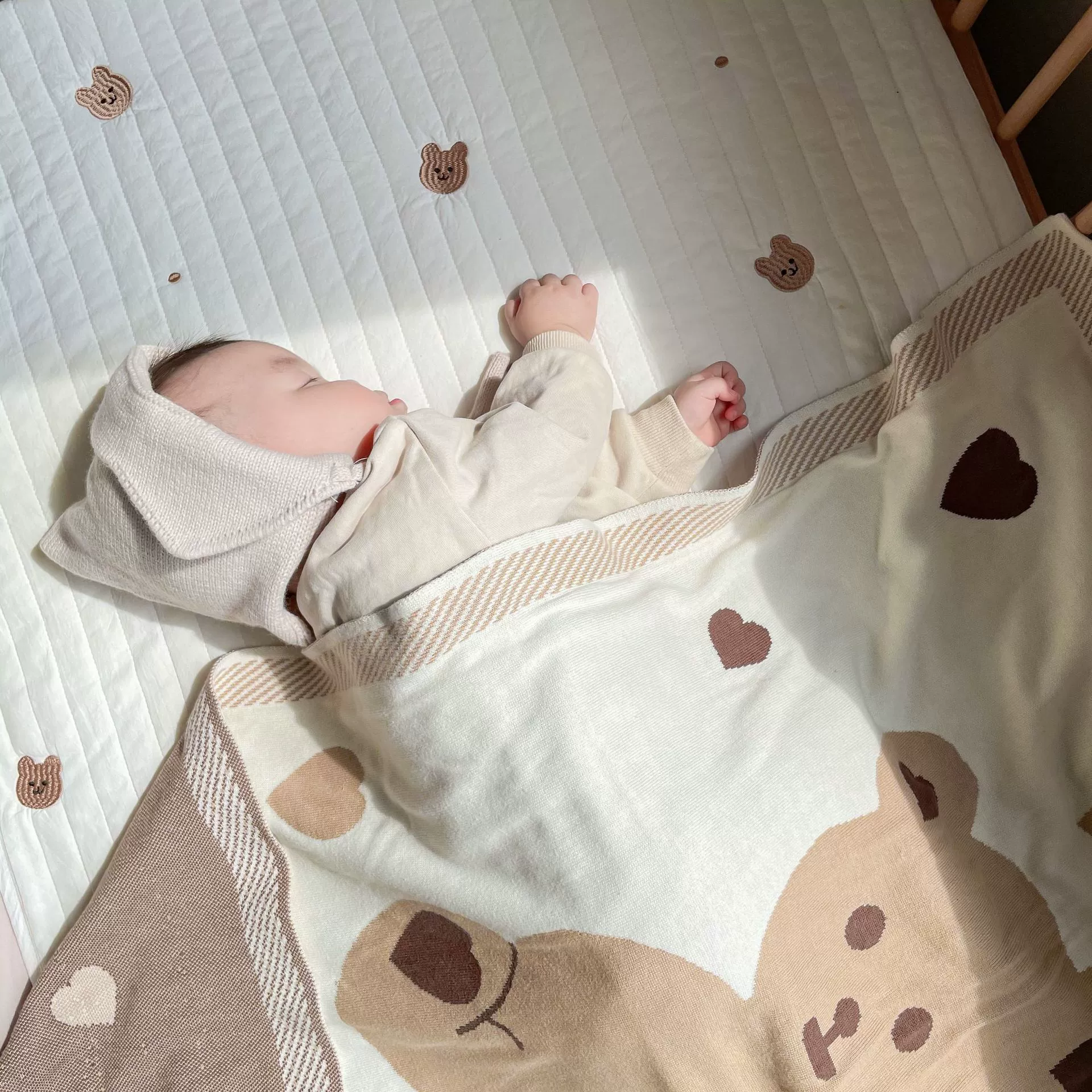Зимнее вязаное одеяло для новорожденного, детское гигиеническое изделие для сна, (Physicals)