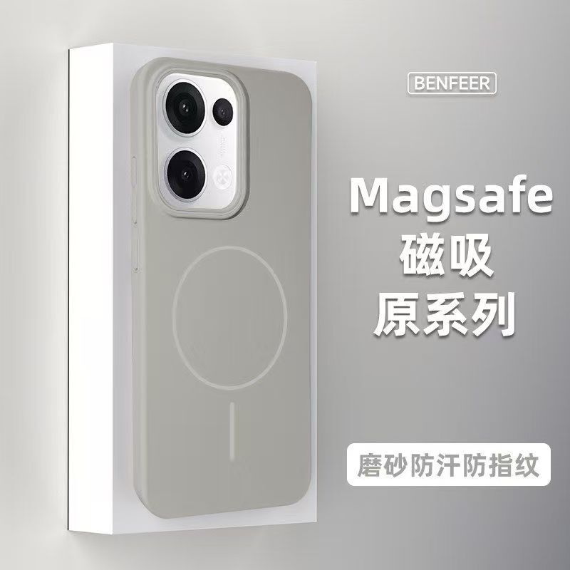 OPPO Reno14 細いサークル磁気電話ケース肌の感触 FindX8ultra クリエイティブ通気性冷却ハードケースに適しています|undefined