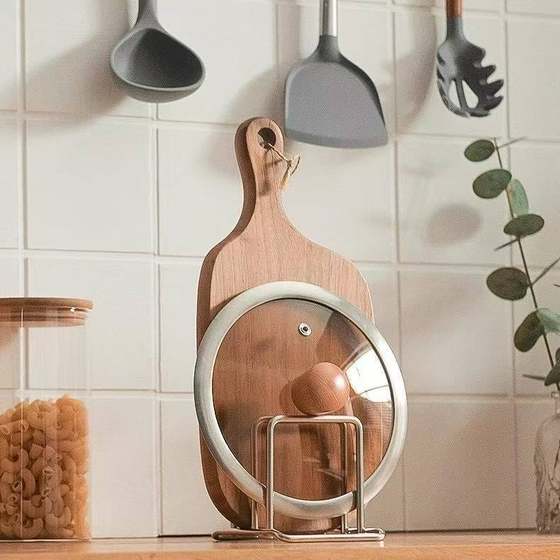 Stainless Steel Household Pot Cover Rack Chopping Board Rack Kitchen Chopping Board Storage Rack Sticky Board Chopping Board Rack Countertop Wholesale