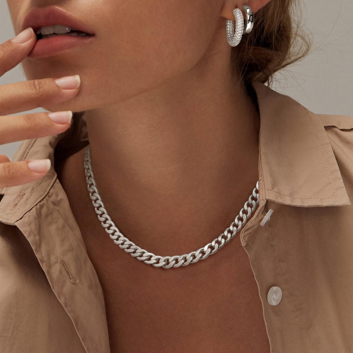 Cadena de eslabones cubanos para hombre y mujer en acero_voghion.com