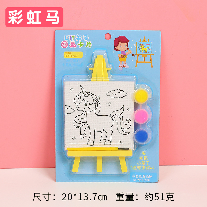 Caricatura infantil DIY tablero de dibujo pintado graffiti pintado tablero de pintura estante de escritorio juguetes al por mayor