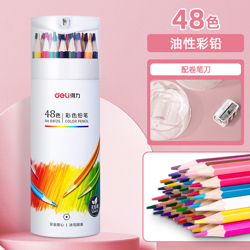 Pintura al óleo de plomo de color de Déli 12 colores 24 colores 36 colores dibujos de arte para estudiantes de escuela primaria