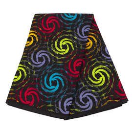 现货代发非洲蜡布双面棉质几何印花面料african fabric外贸布料