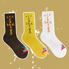 Trendy TS-branded logo ankle socks with a hooked design—European and American-style, perfect for both men and women's sports or casual wear; made from pure cotton.