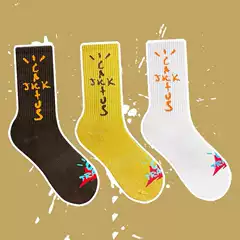 European and American Trend Brand TS Letter Factory Reverse Swoosh Paisley Socks Mid-Calf Casual Sports Socks for Men and Women Pure Cotton