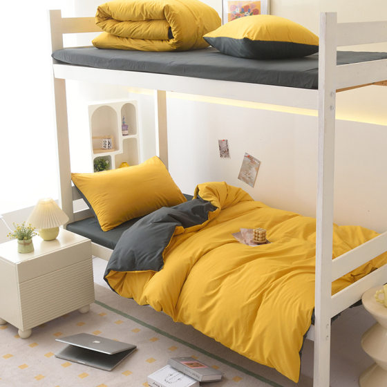Bedding six-piece quilt full set quilt core pillow core bedding mattress college dormitory three-piece set