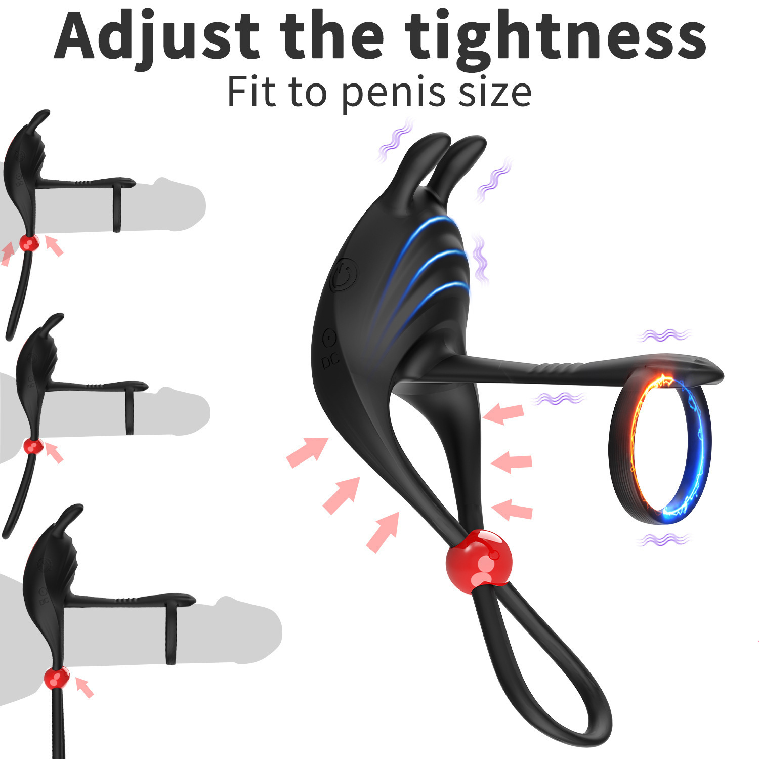 HGOD YAQi segunda generación de control remoto masculino desgaste cerradura anillo vibratorio pareja resonancia control remoto inalámbrico artículos para adultos