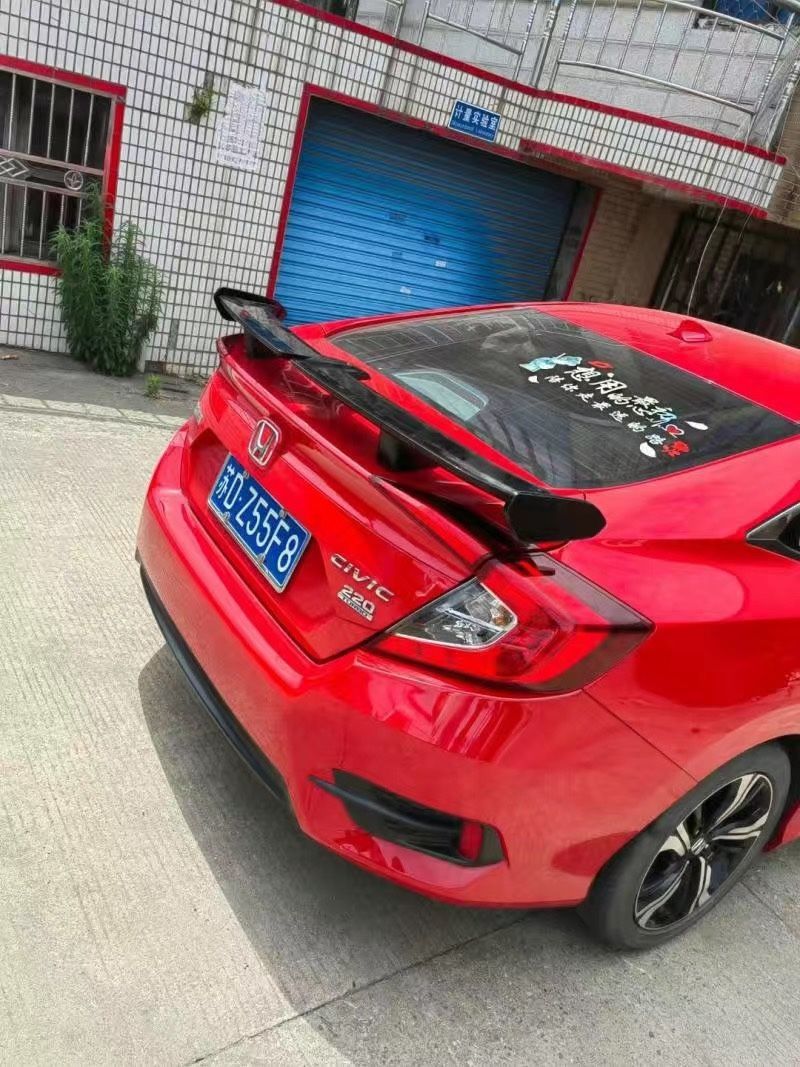Automobile general tail three-compartment non-perforated paste-type aircraft wing brand new large tail moving running wing modification parts