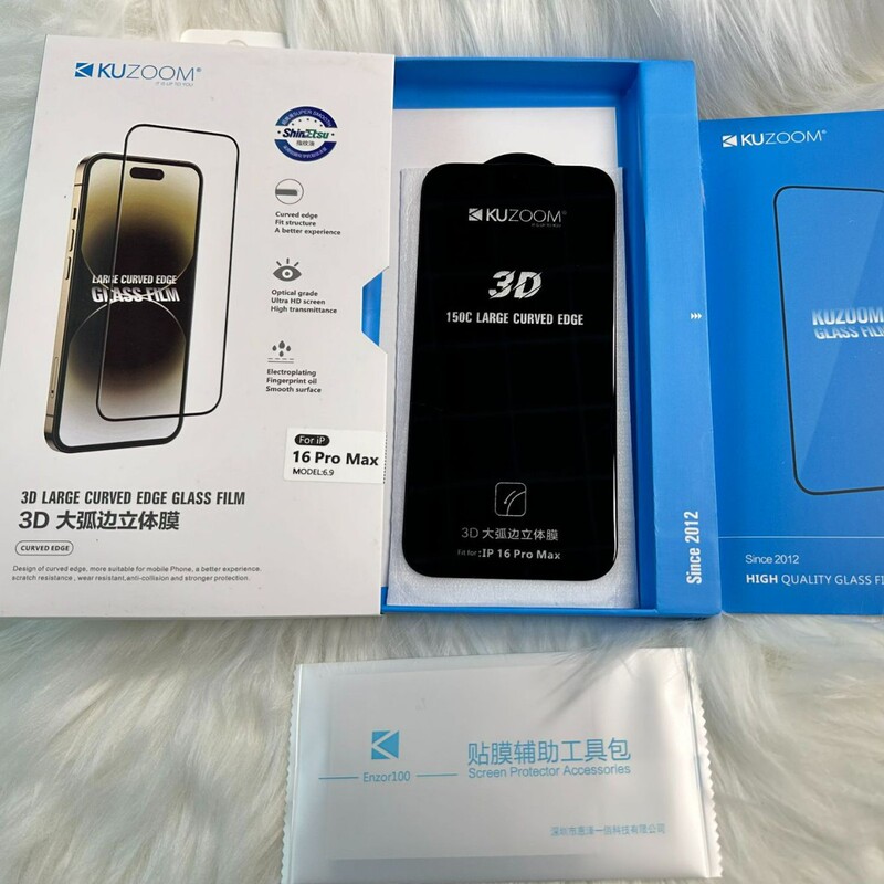 kuzuクール族強化ガラスフィルムは、Apple 17/16/15/14/Pro Maxに適しています。3D大曲面、高精細、覗き見防止、つや消し加工。|undefined