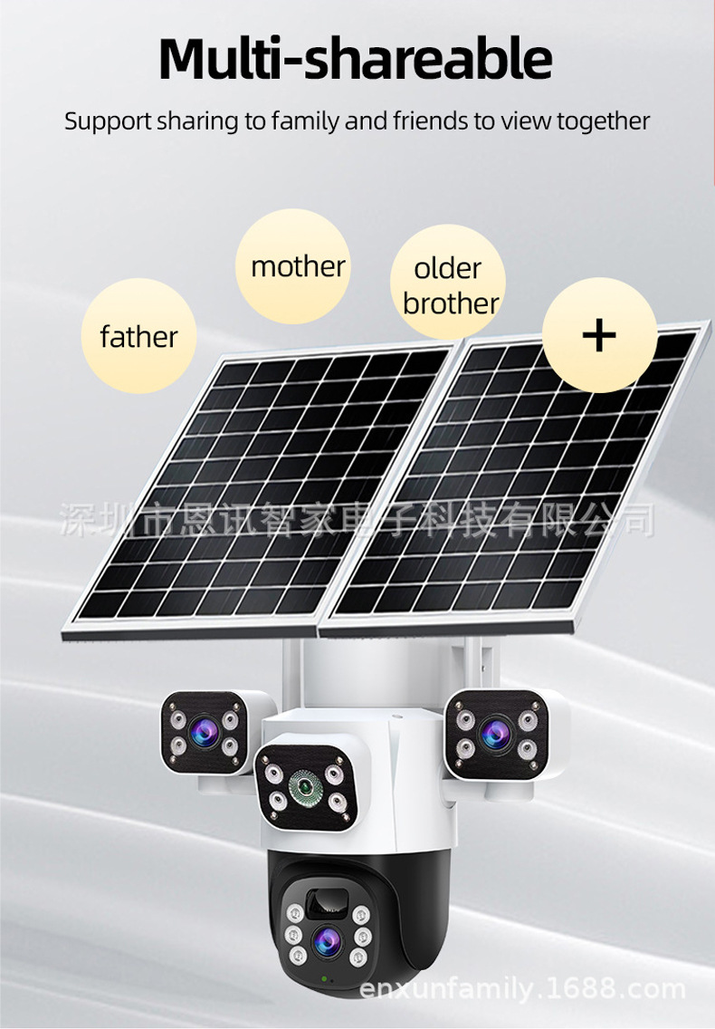 Outdoor WiFi Solar-Überwachungskamera mit Nachtsicht