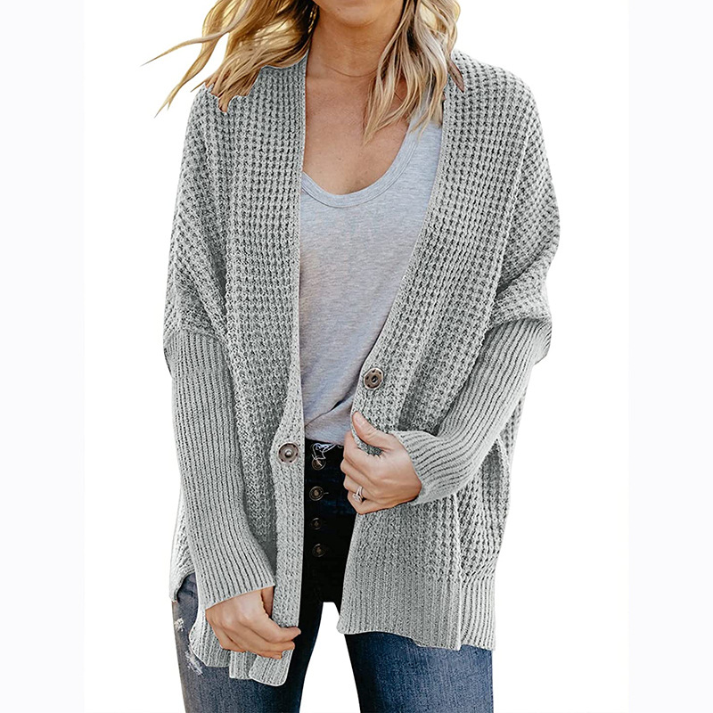 solid color knitted demi-season sweater