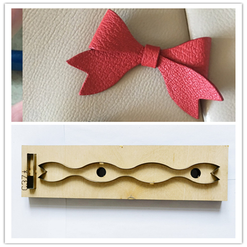 diy皮革包卡通蝴蝶结挂饰挂件刀模手工皮具钥匙扣下料刀模C37