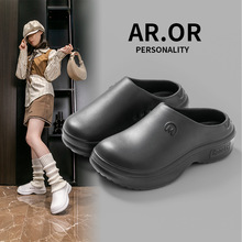 全包头凉拖鞋女网红简约户外上班时尚耐磨情侣沙滩海边两用雨托鞋