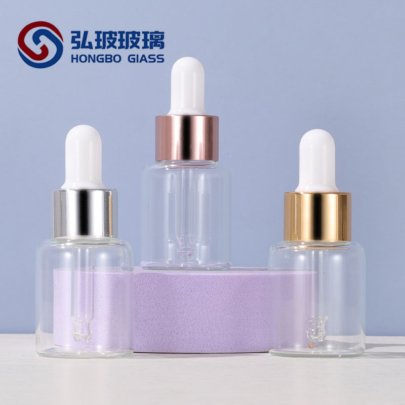 厂家现货15ml滴管瓶透明拉管玻璃分装瓶精油原液瓶化妆品瓶香水瓶