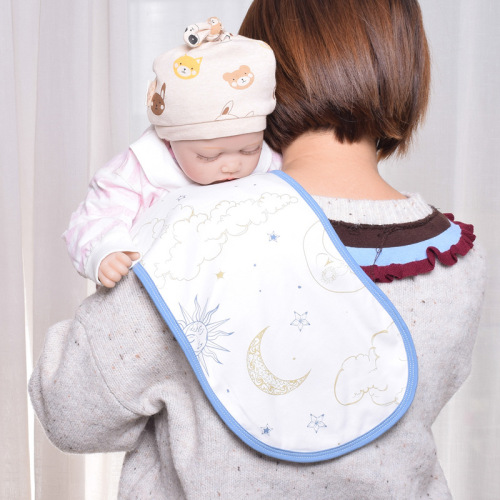 Newborn baby spitting towel, shoulder pad, saliva towel, U-shaped bib, folding triangle towel, baby large bib