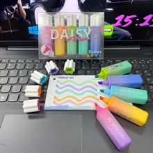 超时H991彩虹五色香味荧光笔学生标记笔