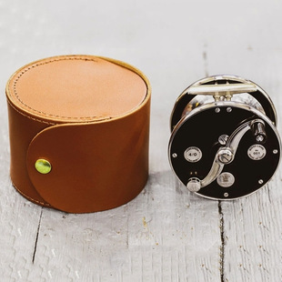 Cross-border vintage leather reel bag Outdoor Fishing Fishing line storage box fishing reel box fishing supplies accessories