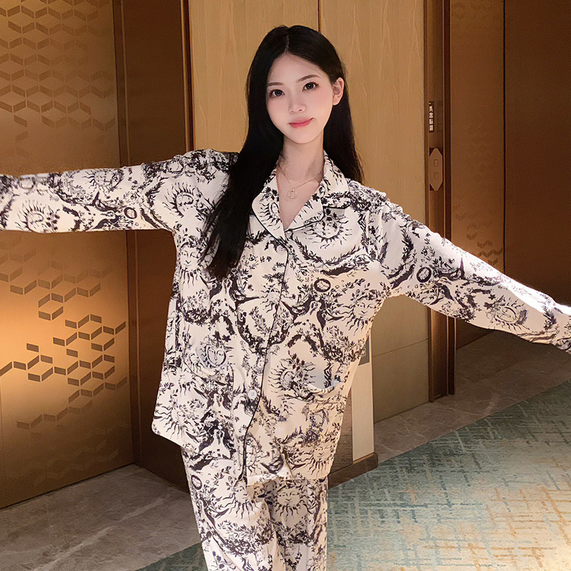 睡衣女秋冬2025新款海岛绒加厚保暖套装可外穿春秋长袖开衫家居服|undefined