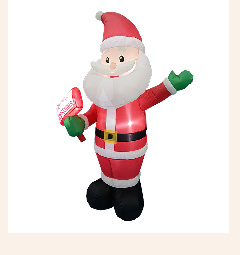Papá Noel de 1,80 m listo para enviar