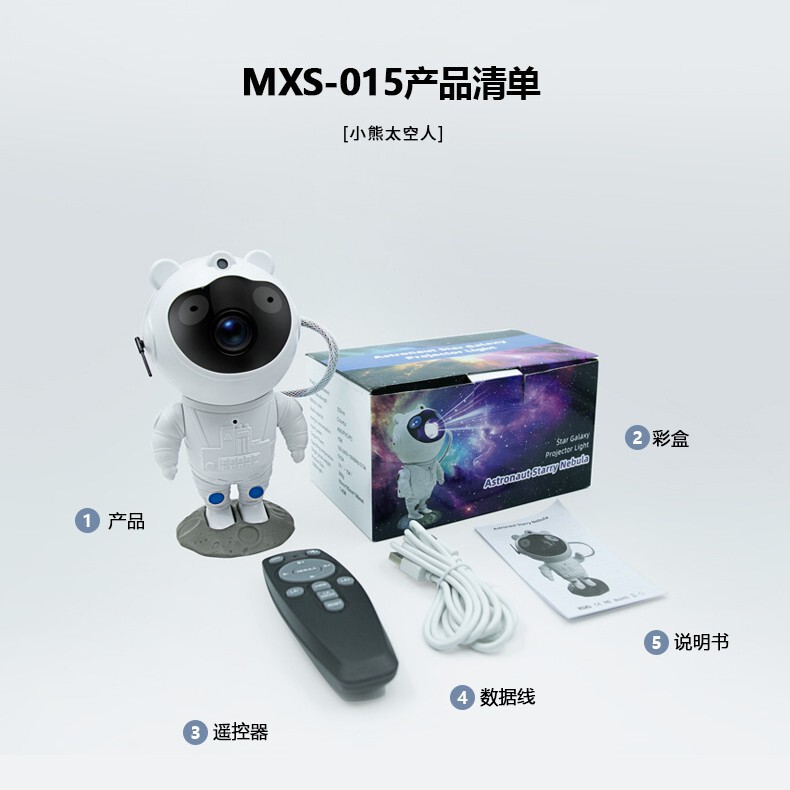 新しい 2024 ミニ宇宙飛行士プロジェクターランプファンタジーナイトライト装飾品宇宙飛行士屋内雰囲気ライト|undefined