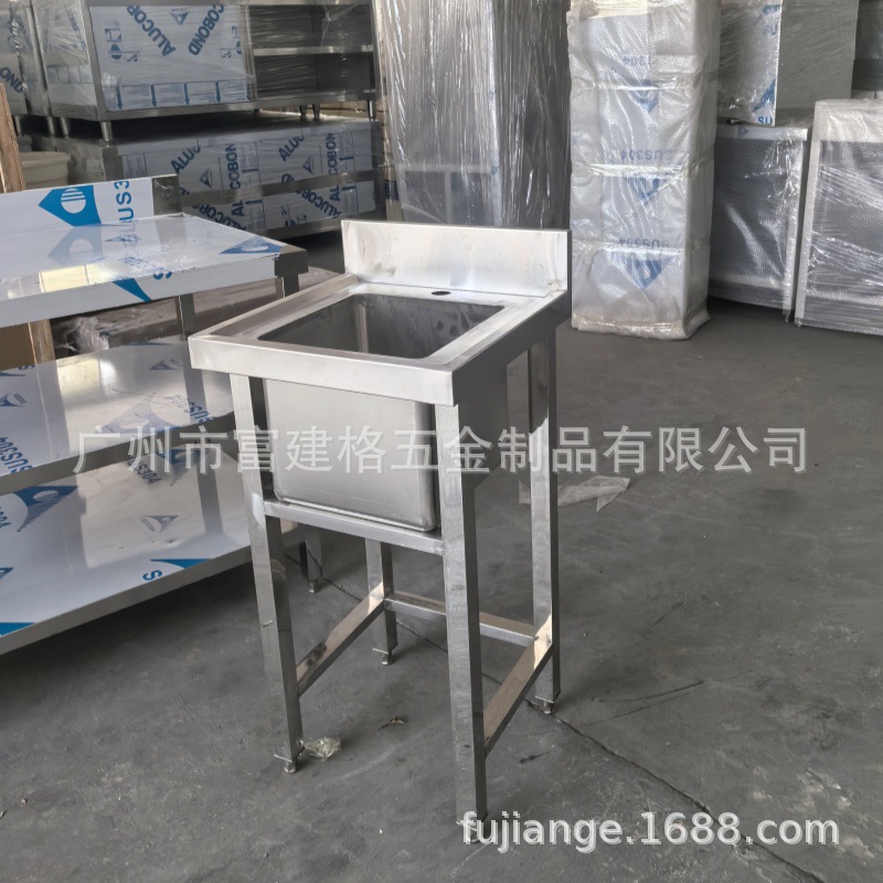 广州304不锈钢水槽洗菜池洗碗池三槽双水池单槽商用厨房饭店工厂