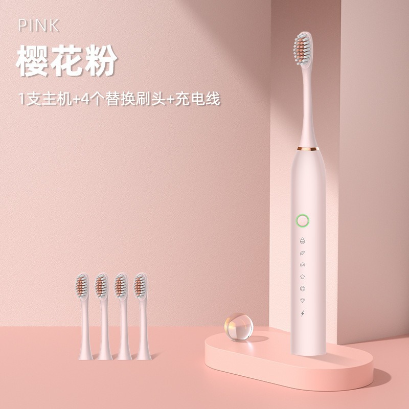 Enjuague de dientes portátil transfronterizo, limpiador de dientes automático, cepillo de dientes eléctrico ultrasónico para adultos, niños, mujeres, carga de viaje